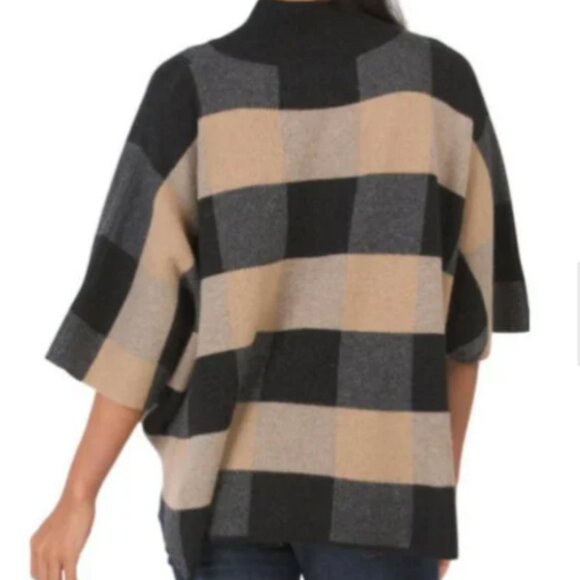 NOTE DI ANITA Merino Wool Cashmere Blend Mock Neck Sweater Made in Italy OS - Picture 5 of 6